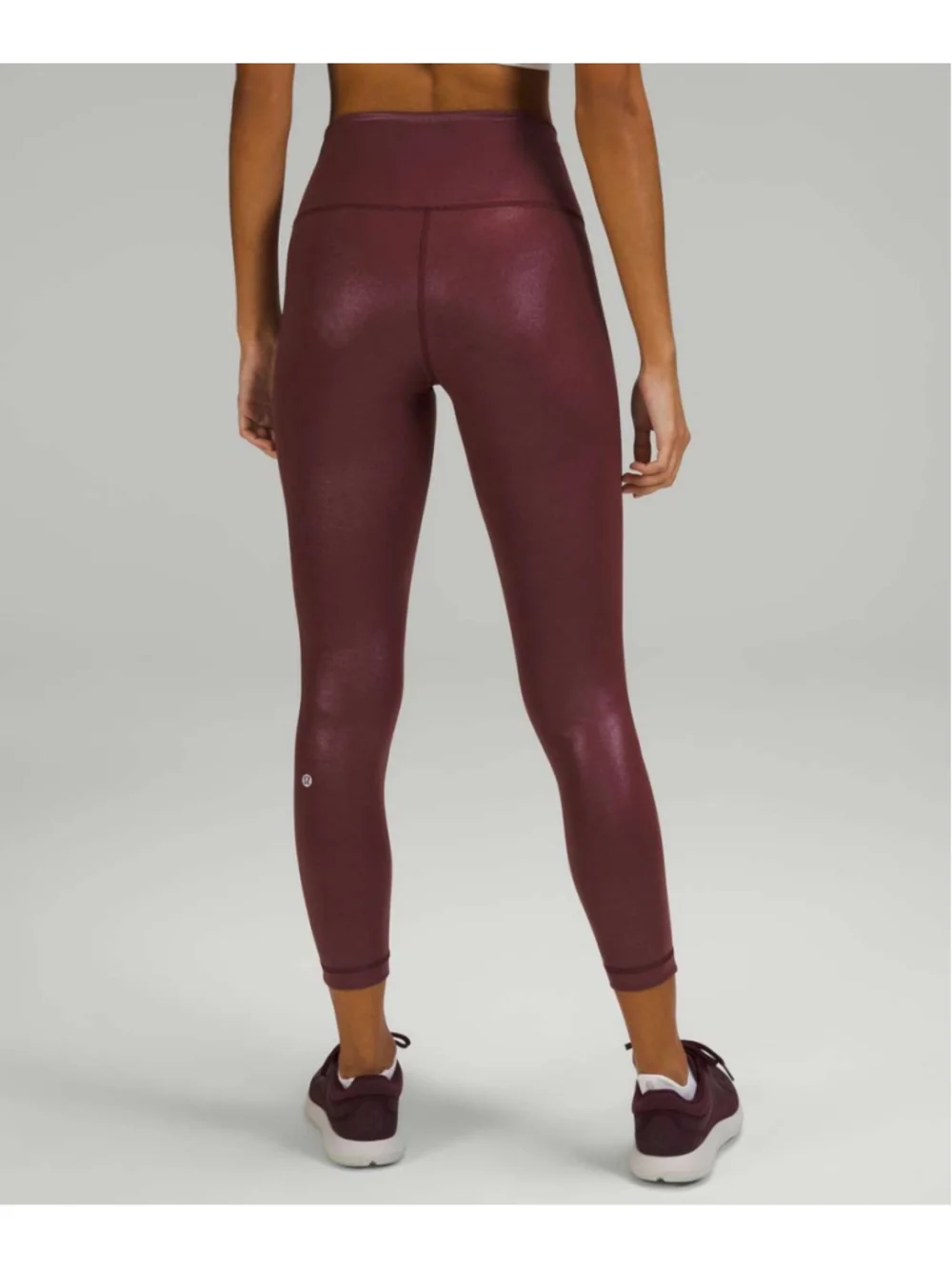 Lululemon Wunder Train High-Rise Tight 25 Radiate Foil Print Red Merlot size 10 - Picture 2 of 9